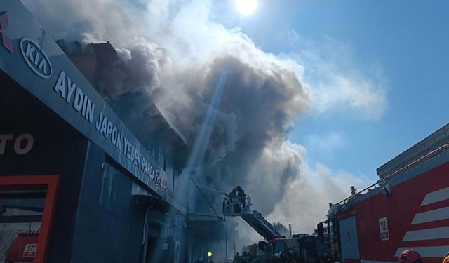 İzmir'de otomobil yedek parça dükkanında yangın