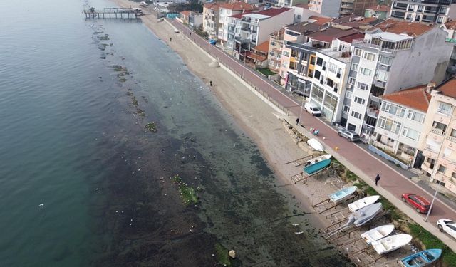 Tekirdağ'da deniz 7 metre çekildi; 'Kral Yolu' ortaya çıktı