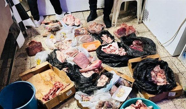 Kasapta mide bulandıran görüntü