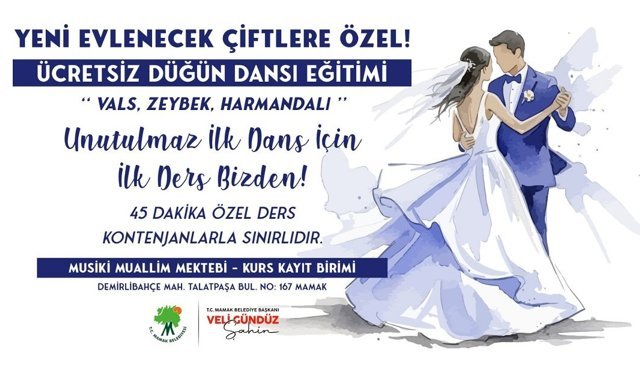 Mamak’ta çiftlere ücretsiz düğün dansı desteği