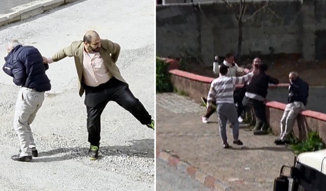 Tekerlekli sandalyedeki babasına vurunca, mahalledeki gençler tarafından dövüldü!