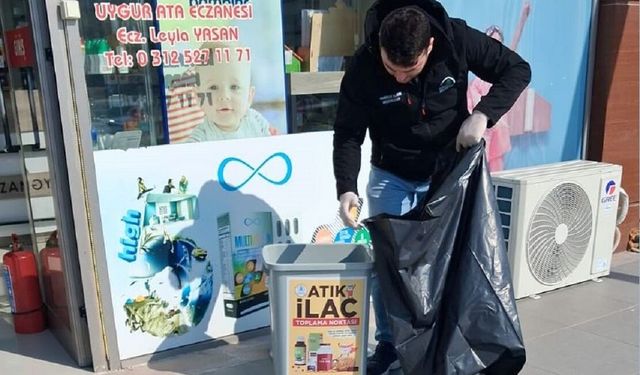 Pursaklar’da atık ilaçlar güvenle toplanıyor