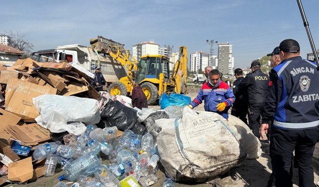 Sincan’da kaçak atık alanlarına temizlik operasyonu
