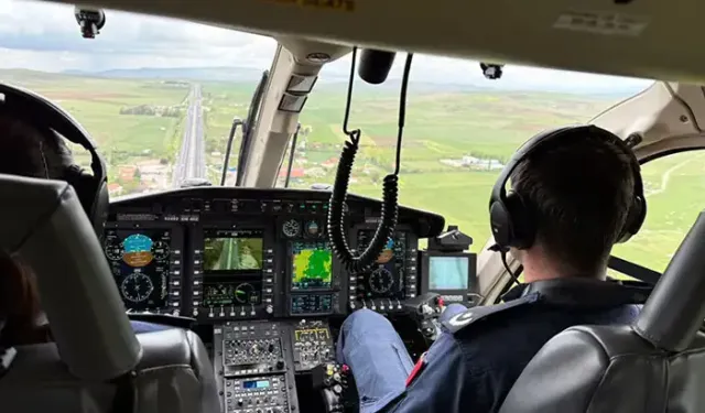 Ankara'da bayram öncesi helikopter destekli trafik denetimi