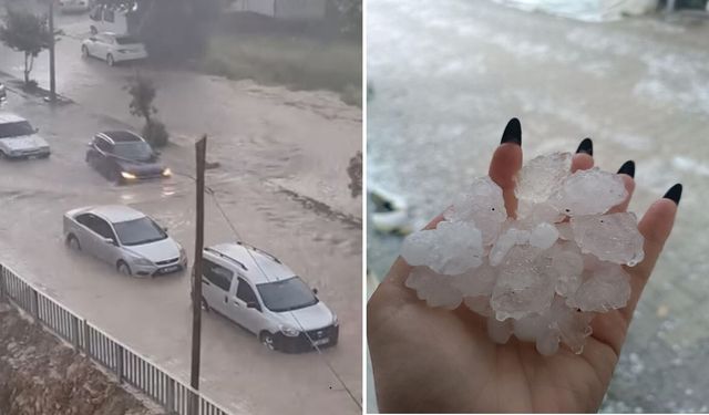 Hatay ile Osmaniye’de sağanak ve dolu: Caddeleri su bastı