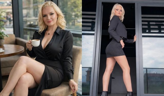 Kadın spikerin mini etekli paylaşımları gündem oldu!