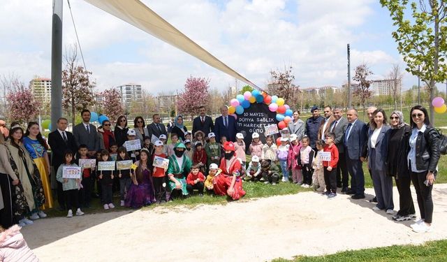 Hareketli yaşam için renkli buluşma: Öğrencilerden sağlıklı yaşam mesajı