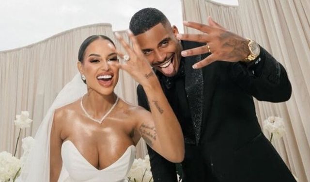 Galatasaraylı Lemina, iki çocuğunun annesi Fanny Neguesha ile evlendi