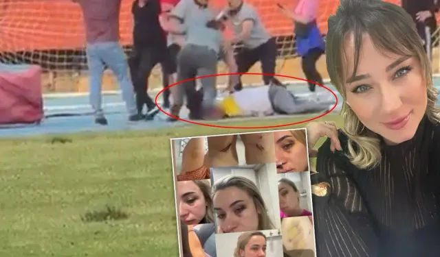 Öğretmen eşine şiddet uygulayan şahıs, stadyumda tekme tokat dövüldü!