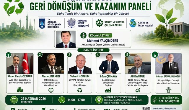 Ankara’da geri dönüşüm ve sürdürülebilir gelecek paneli düzenlenecek
