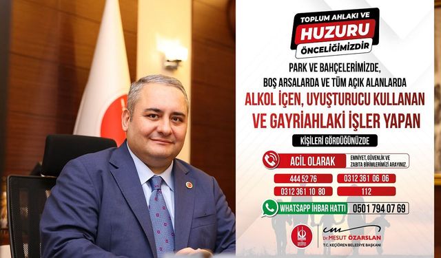 Keçiören Belediyesi’nden uyuşturucuyla mücadelede farkındalık seferberliği