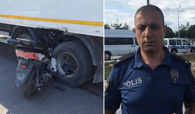 Kamyonla çarpışan motosikletteki emekli komiser yardımcısı öldü