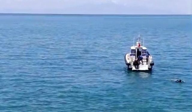 Van Gölü'ne düşen otomobilin sürücüsü yaralı kurtarıldı