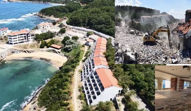 Riva’da talan edilen, bir dönem Milli Takım’ın da kamp yaptığı 186 odalı otel yıkılıyor
