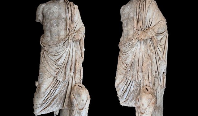 AK Partili Çelik'ten Aspendos'ta bulunan 'Asklepios' heykeline ilişkin paylaşım