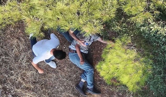 Kayıp huzurevi sakini dron ile yapılan aramada ormanda bulundu