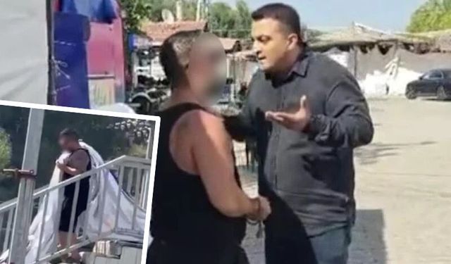 Erdoğan'ın pankartını indirip, gres yağı süren şahıs tutuklandı