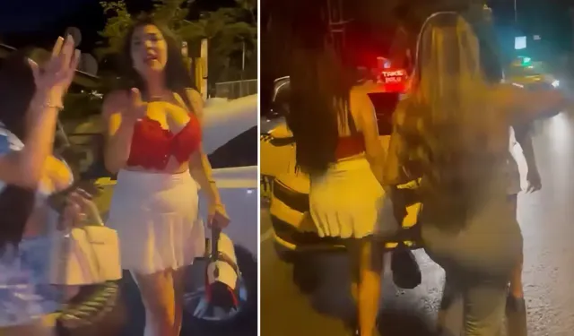 Etiler'de kadın müşterilerle taksici arasında ücret tartışması!