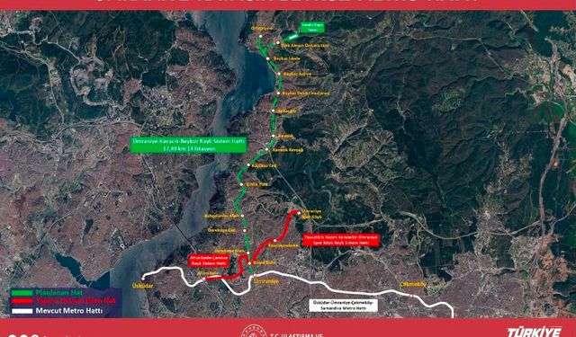 Ümraniye-Kavacık-Beykoz raylı hattının yapımını Ulaştırma ve Altyapı Bakanlığı üstlendi