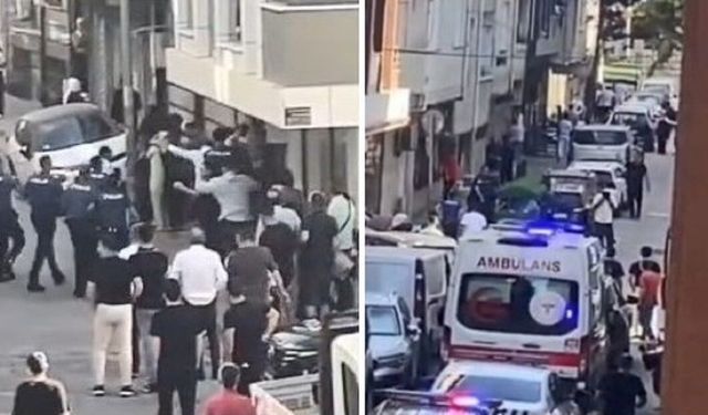 Düğün öncesi gelin almada uçan tekmeli kavga! O anlar ve biber gazıyla müdahale kamerada
