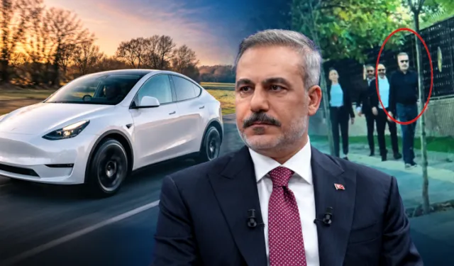 Hakan Fidan, sokakta yürürken TESLA'ya yakalandı!