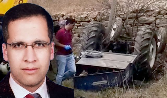 Devrilen traktörün altında kalan öğretmen hayatını kaybetti
