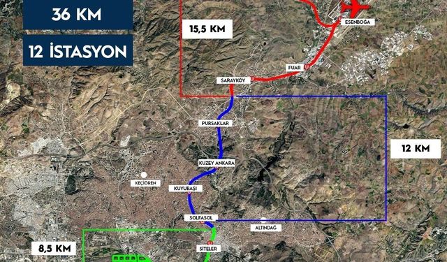 Ankara’da YHT GAR-Esenboğa Havalimanı arası raylı sistemle bağlanacak