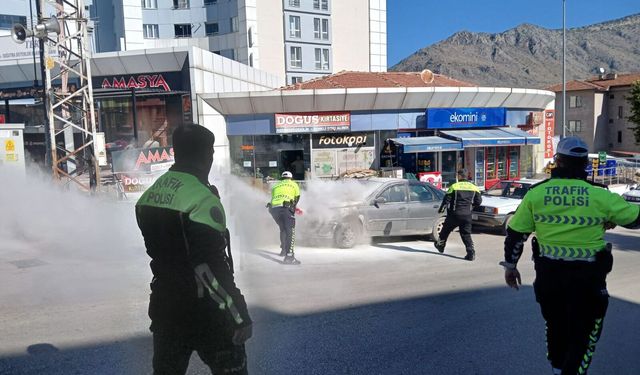 KPSS’ye girdi, sınav sırasında otomobili yandı