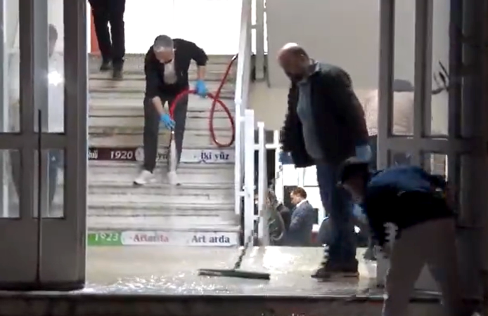 İletişim Başkanlığı'ndan 'okulda inceleme bitmeden temizlik başladı' iddiasına yanıt