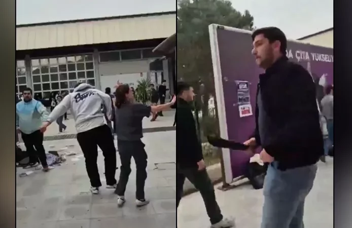 Ege Üniversitesi’nde bildiri dağıtan üniversite öğrencilerine palalı saldırı!