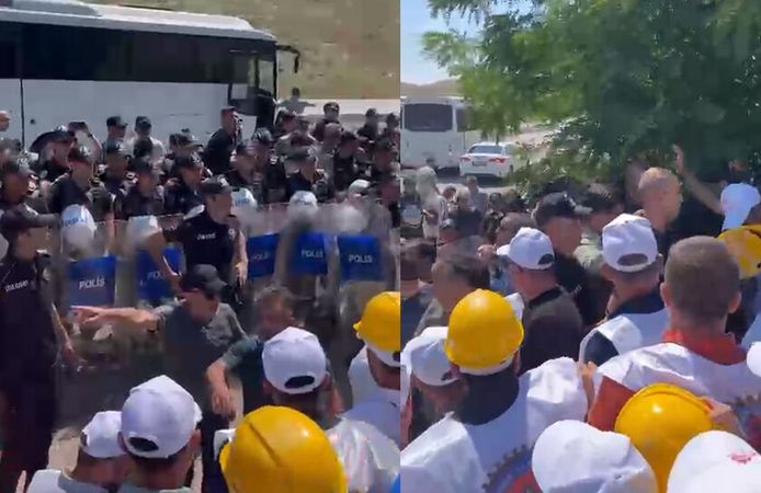 Hakları için Ankara’da eylem yapan madenciler bir kez daha gözaltına alındı