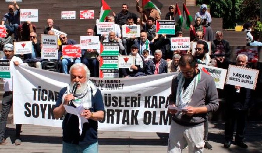 Eskişehir'de Filistin eylemi düzenlendi