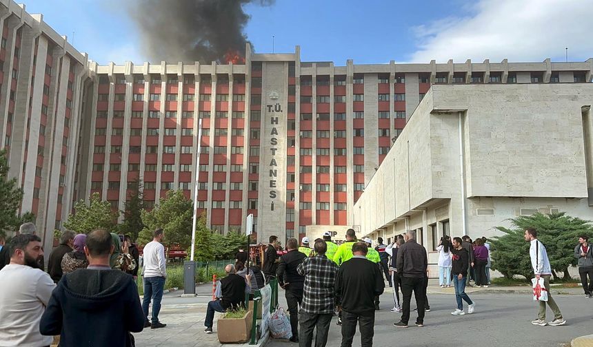 Trakya Üniversitesi Tıp Fakültesi Hastanesi çatısında yangın çıktı
