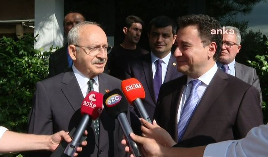 DEVA Partisi Genel Başkanı Babacan, 7'nci CHP Genel Başkanı Kemal Kılıçdaroğlu'nu ziyaret etti