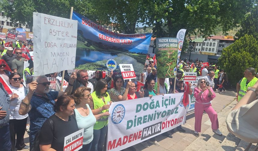 Tokat’ta yurttaşlardan madene karşı eylem