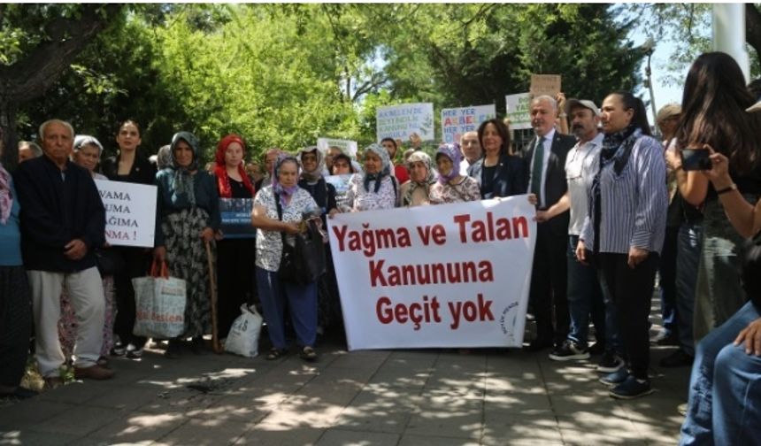 Çiftçiler Meclis önünde: Zeytinimizi feda ettirmeyiz