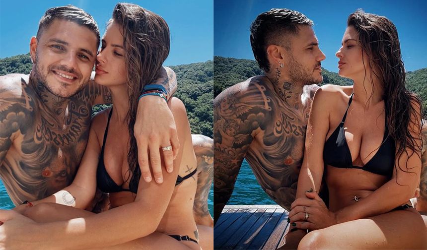 Mauro Icardi ve China Suarez'den Boğaziçi'nde romantik tekne turu