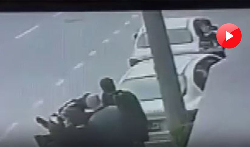 Drift atarken yakalandı, polise saldırıp silahını almaya çalıştı; o anlar kamerada