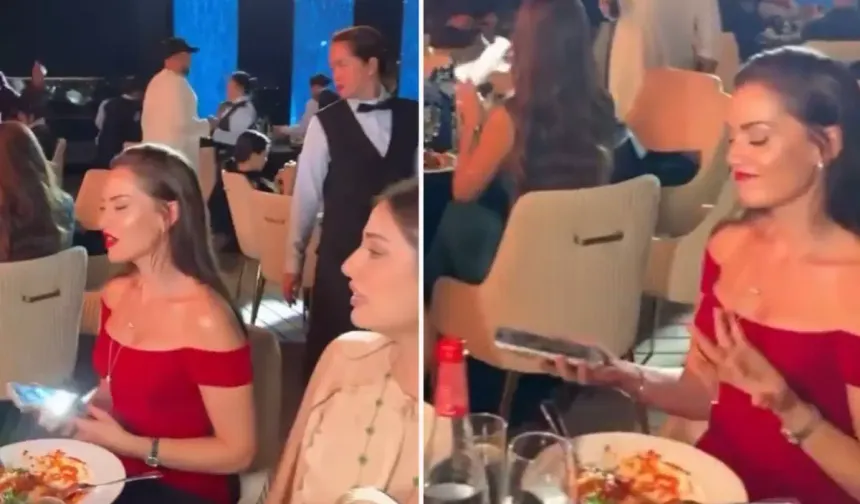 Fahriye Evcen, Burak Özçivit'i gösterip: ‘Bu benim kocam’ diye övündü