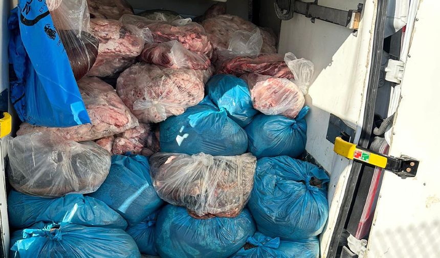 Tekirdağ'da 2 ton kaçak sakatat ele geçirildi