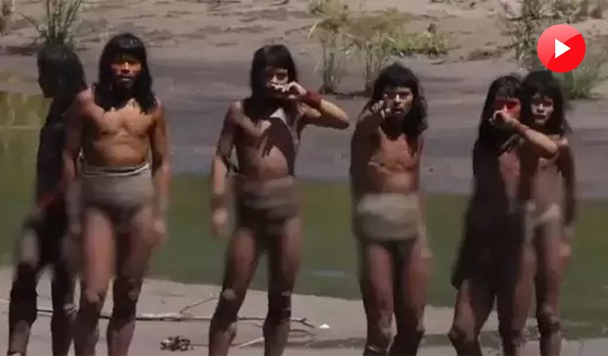 Dünyayla teması olmayan kabile ilk kez görüntülendi!