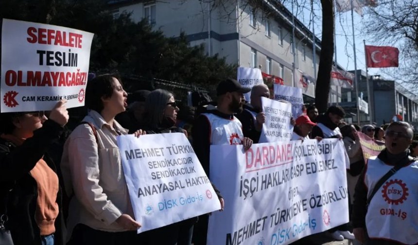 Dardanel'de kıdem tazminatı eylemi 14’üncü gününde