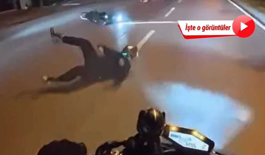 Sürücülerinin tek teker şovunda faciadan dönüldü: 2 yaralı