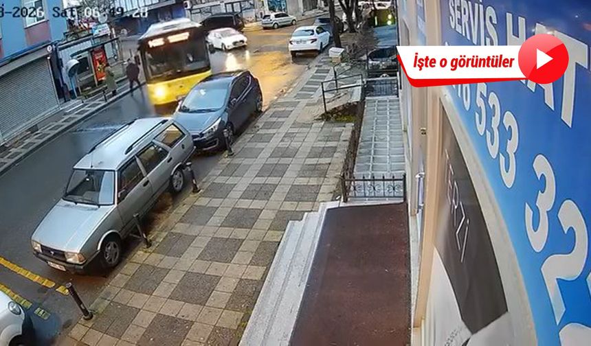 İETT otobüsü park halindeki otomobillere çarptı