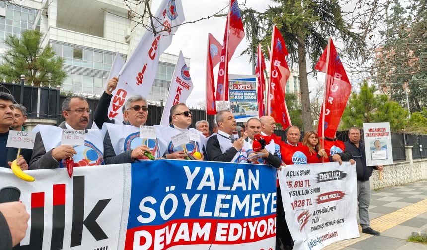 Birleşik Kamu-İş'ten TÜİK önünde protesto