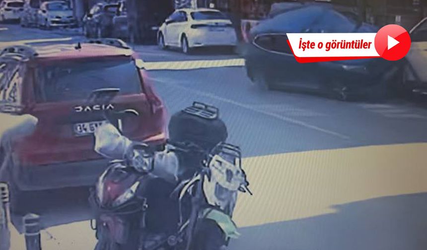 Park halindeki cipe çarpan otomobil takla attı