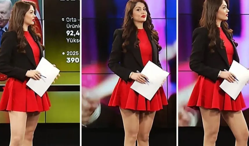 Haber programı sunucusundan tartışma yaratan kıyafet seçimi!