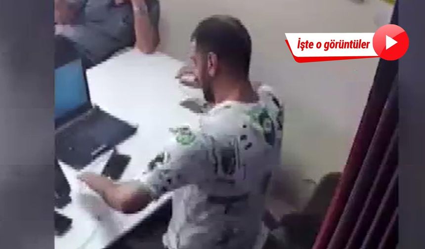Tamir sırasında cep telefonunun bataryası patladı: Panik anları kamerada