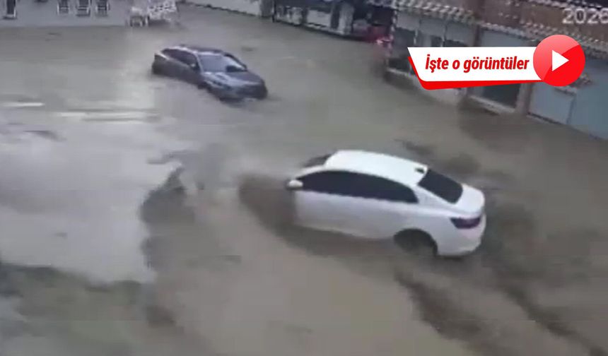 Samsun Havza’da felakete neden olan selin geliş anları kamerada!