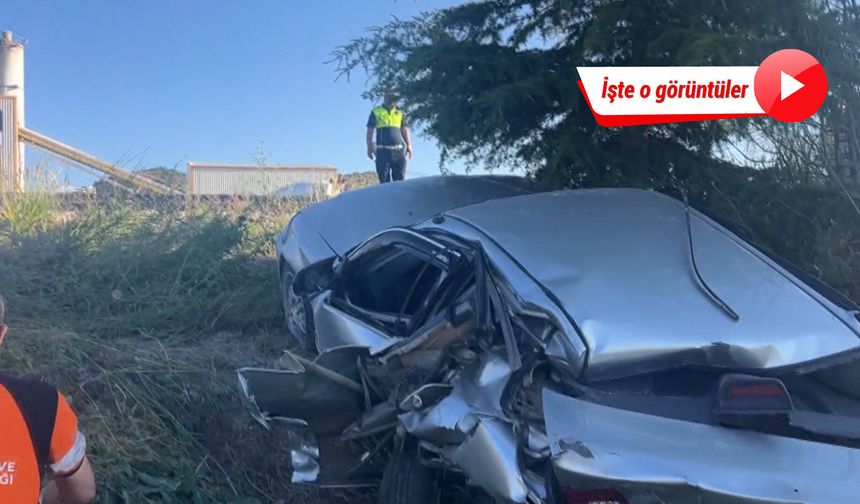 Yol kenarında park halindeki otomobile çarptı: 1 ölü, 1 yaralı